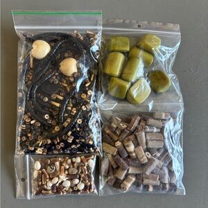 Assorted Tropical Beads - Nuts, Seeds, Coconut, Bamboo, Urchin